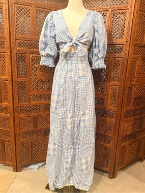 Vintage Deadstock Marianne of California  Blue Gingham 2 piece set